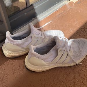 White Adidas Ultraboosts